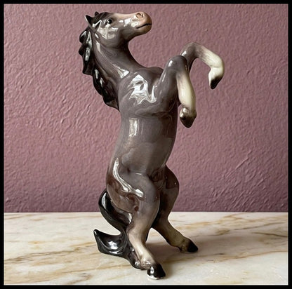 Vintage 1960’s Ceramic Rearing Horse Figurine Made in Japan