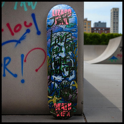 2014 Lizard King Death Wish Signed Ruins Skateboard Deck