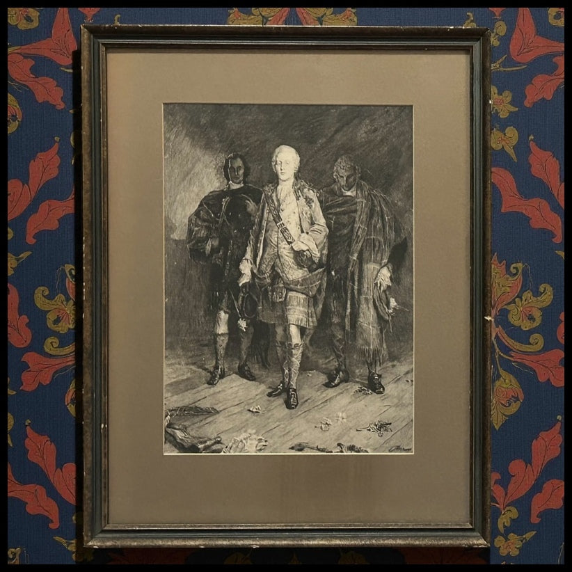 After Sir John Pettie “Bonnie Prince Charlie” Framed Engraving (1893 World’s Colombian Exposition) (Chicago)