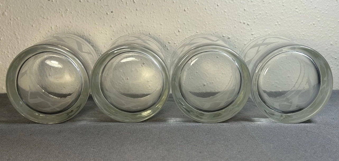 Set of 4 2017 Mignon Faget Ochsner Health System 75th Anniversary Lowball/Rocks Glasses