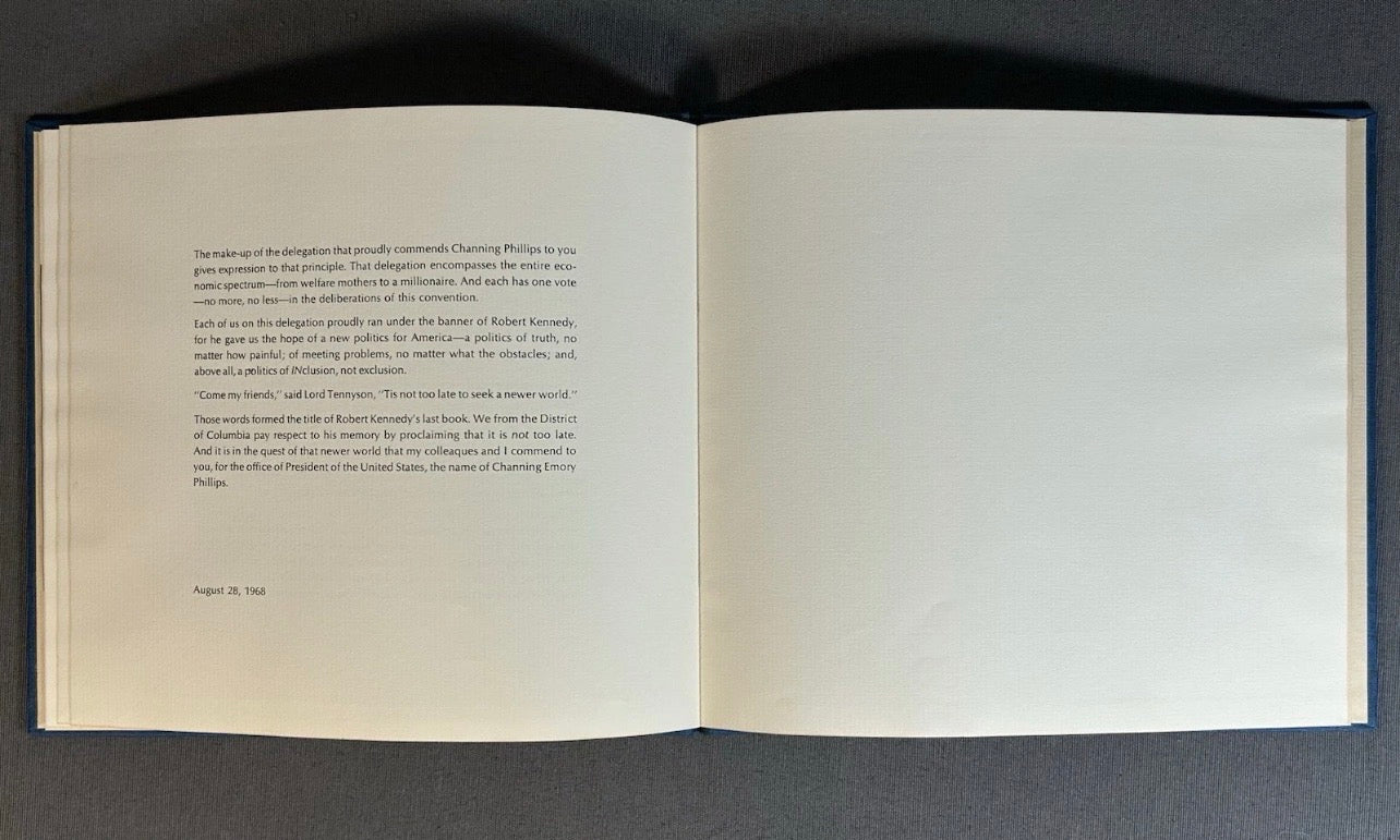 Vintage 1968 “A Nomination for the Presidency of the United States” Hardcover Book by Phillip M. Stern (Limited Edition #1/100) (Signed Copy) (Personalized to Barbara and Timothy Boggs)