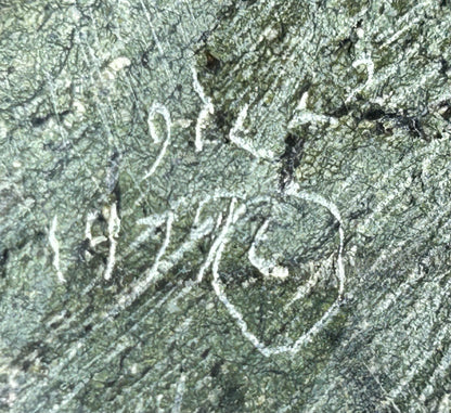 Vintage Canadian Inuit Beluga Whale Serpentine Stone Carving by Nooshoota Paduq (1979)