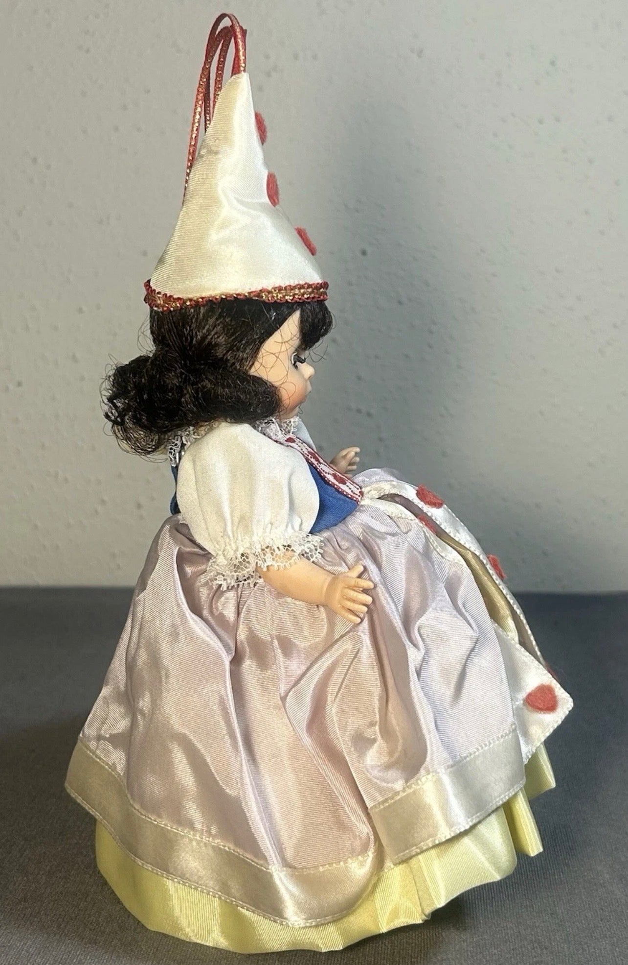 Vintage 1980’s American Madame Alexander Queen of Hearts Hard Plastic/Vinyl Doll with Stand