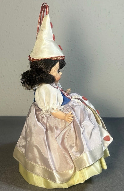 Vintage 1980’s American Madame Alexander Queen of Hearts Hard Plastic/Vinyl Doll with Stand