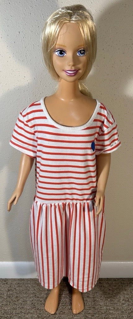 Vintage 1992 Mattel My Size Barbie Doll Made in Mexico with Contemporary Dress