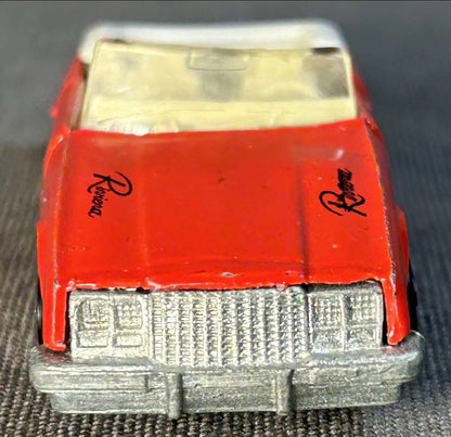 Vintage 1984 Road Champs Red Buick Riviera Convertible Diecast Toy Car