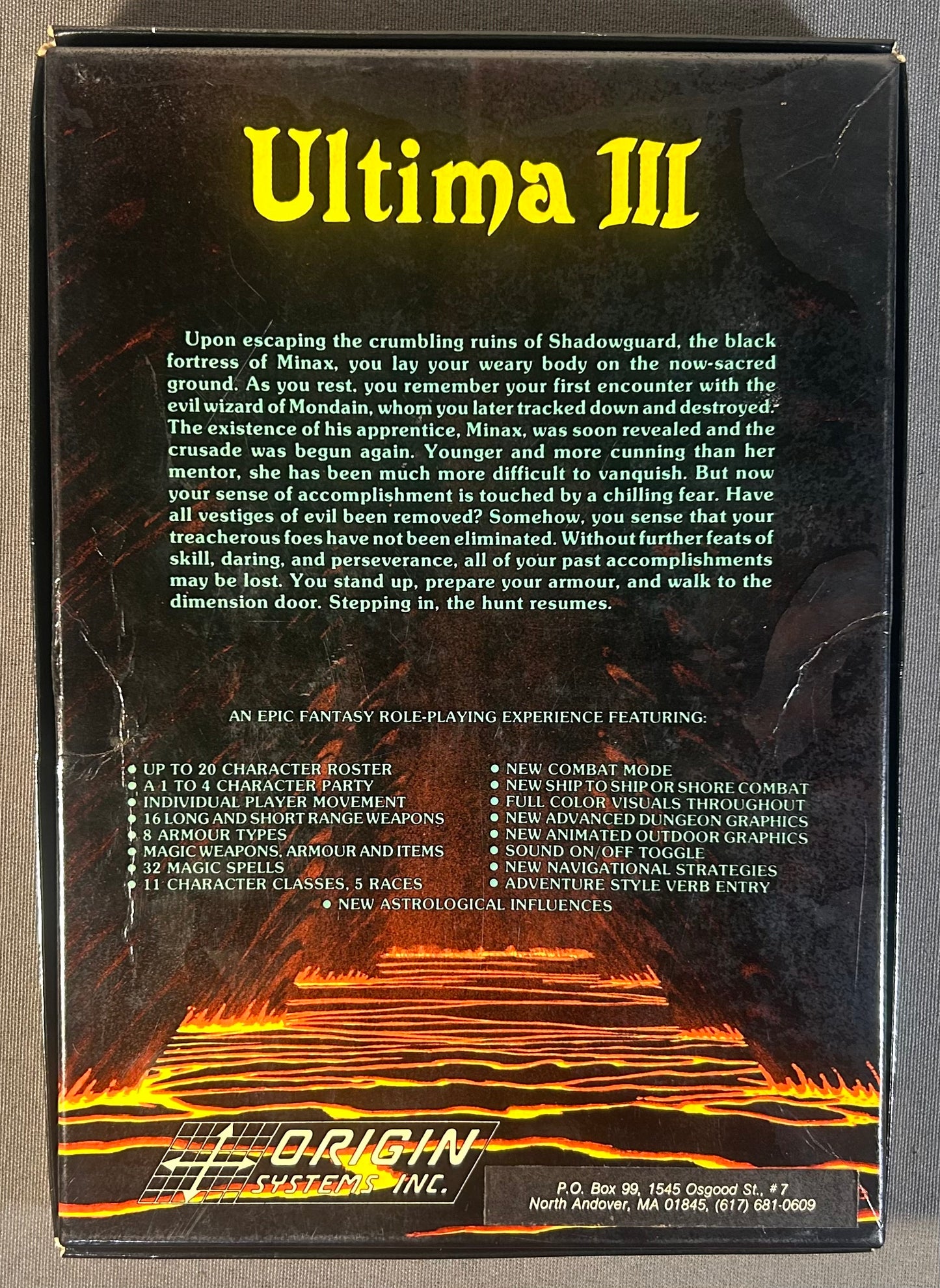 Vintage 1983 Exodus: Ultimata III Complete Big-Box PC Video Game Published by Origin Systems