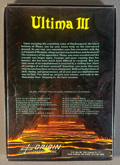 Vintage 1983 Exodus: Ultimata III Complete Big-Box PC Video Game Published by Origin Systems
