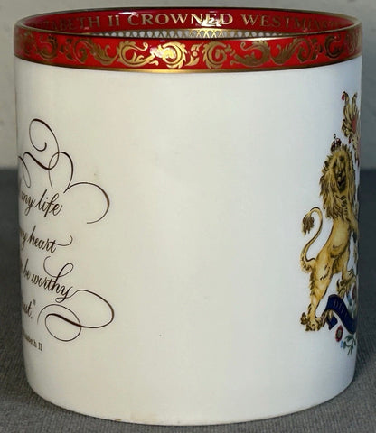 2013 English Royal Collection Trust Bone China Queen Elizabeth II Diamond Jubilee Coronation Anniversary Commemorative Mug