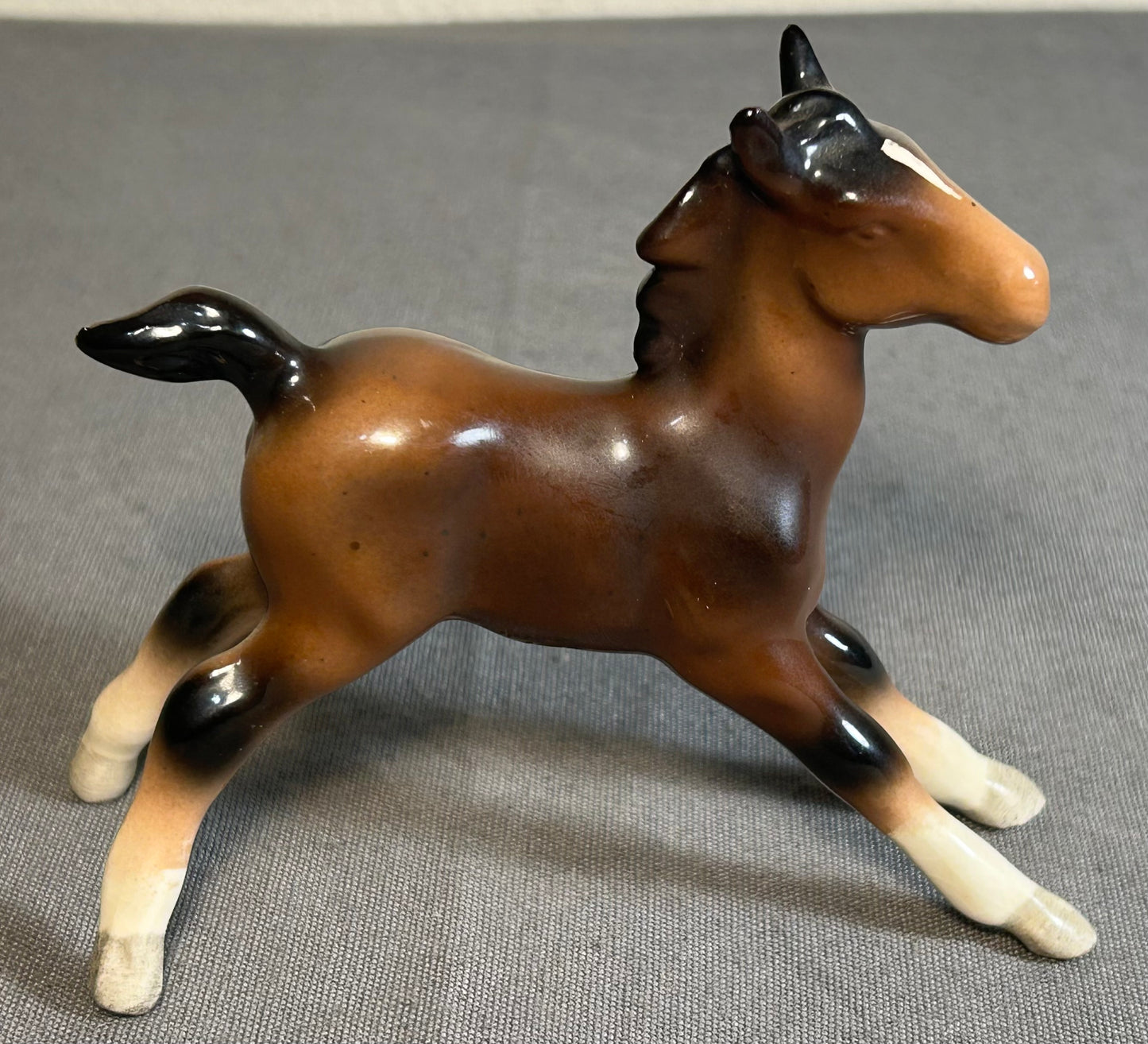 Vintage 1961-1973 English Beswick Pottery Ceramic Large Stretched Foal Horse Figurine