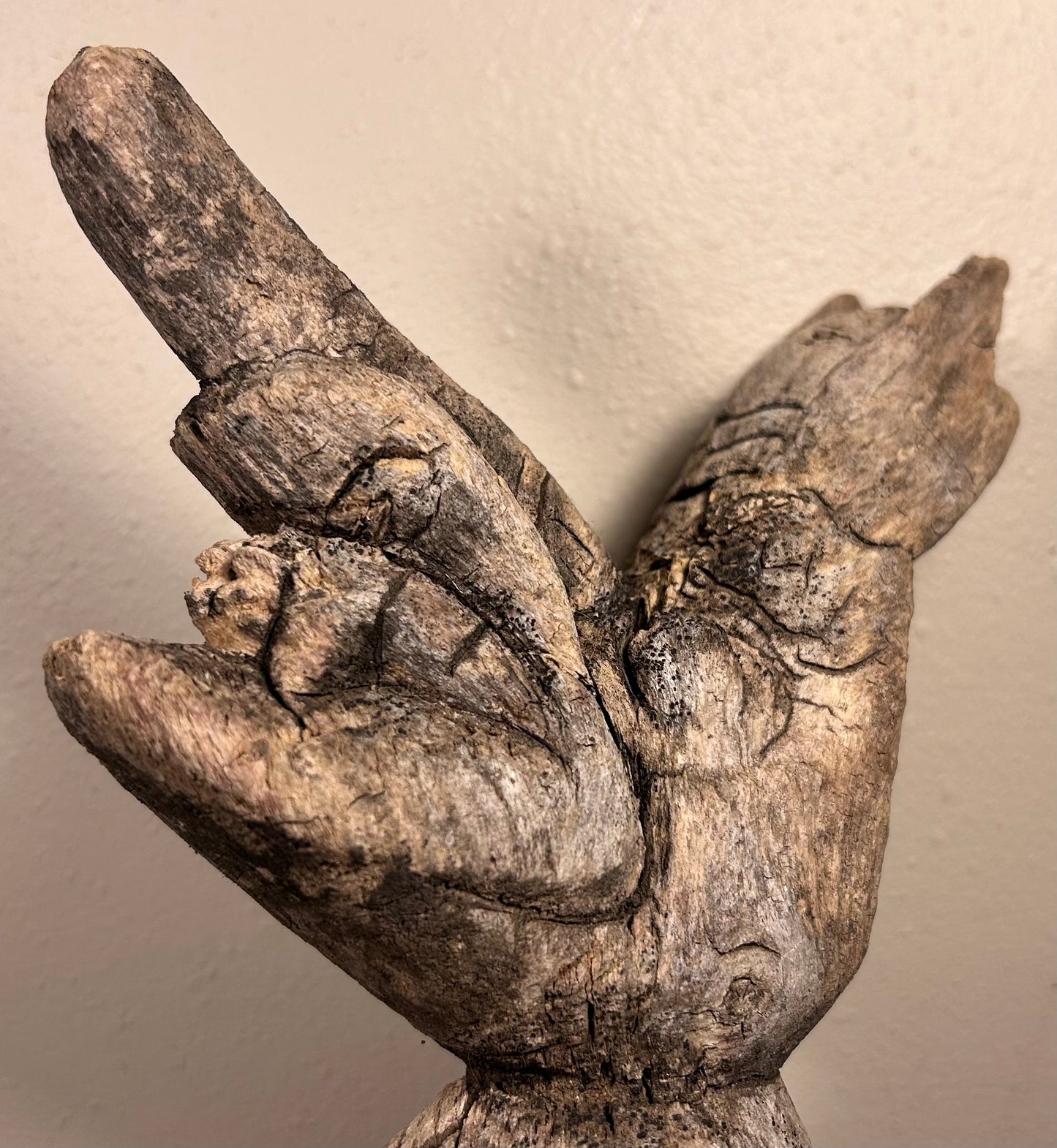 Vintage Mid 20th Century American Pacific Northwest Tribal Style Mythical Bird-Man Spirit Basswood Carving Sculpture