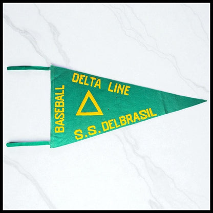 Circa 1940 S.S. Delbrasil Delta Line Ship Baseball Pennant