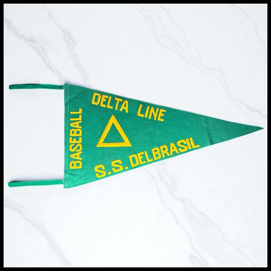 Circa 1940 S.S. Delbrasil Delta Line Ship Baseball Pennant