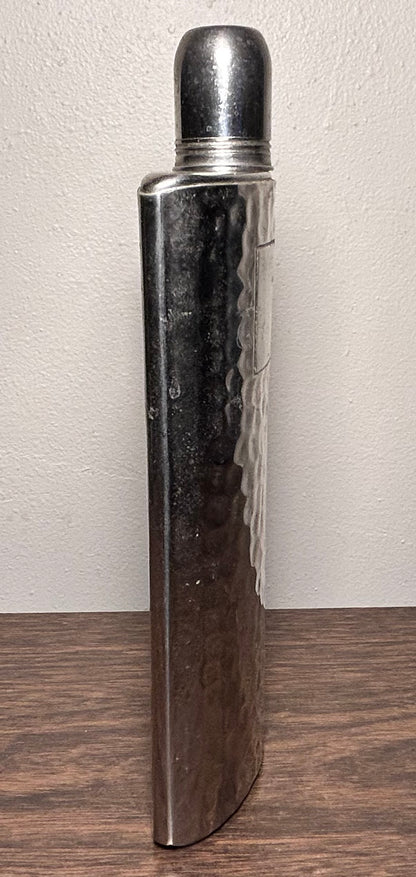 1940’s German Alfred Harald Schneider Hammered Chrome Metal 16 Oz. Drinking Flask