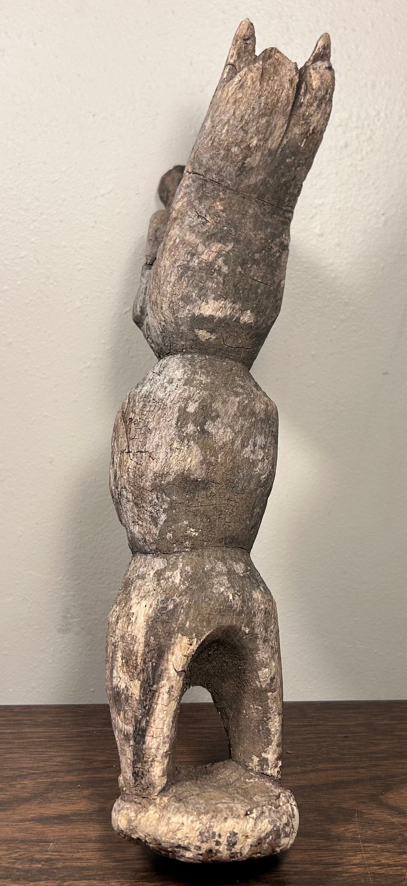 Vintage Mid 20th Century American Pacific Northwest Tribal Style Mythical Bird-Man Spirit Basswood Carving Sculpture