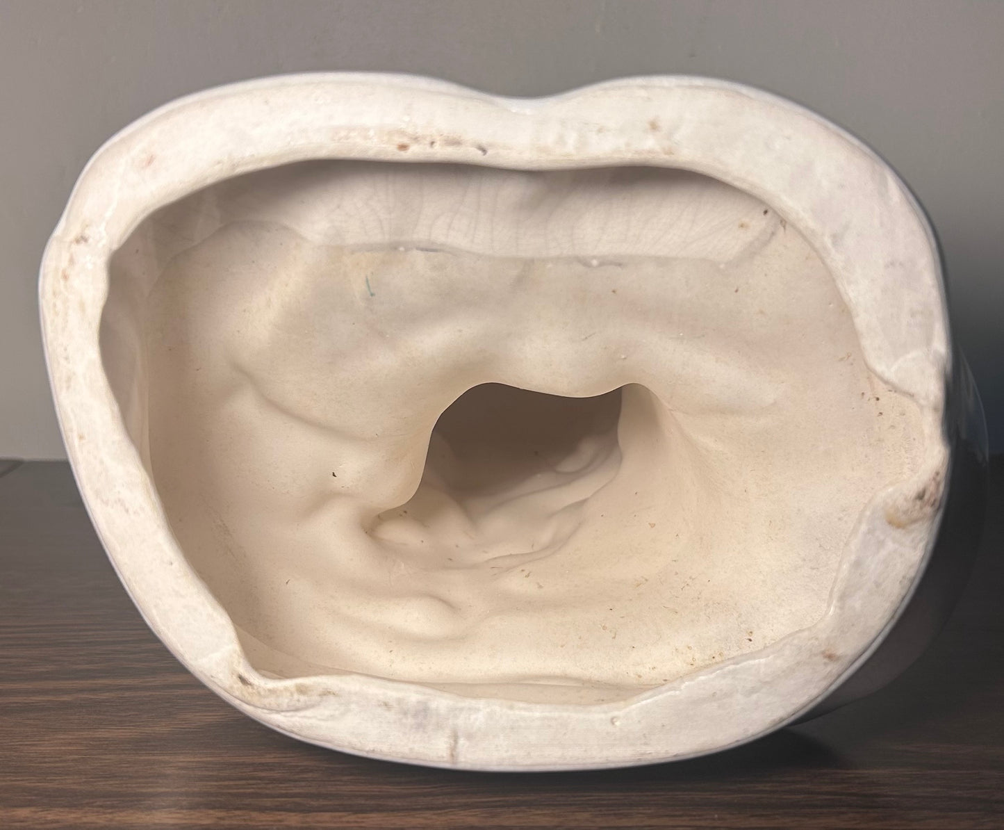 Vintage Mid 20th Century American Mid Century Modern Ceramic Crackle Glazed Diana Bust Sculpture