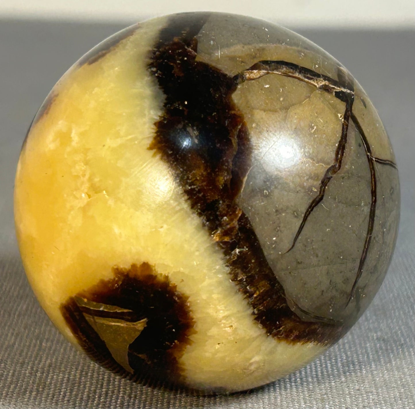Polished Septarian Dragon Stone Nodule Sphere