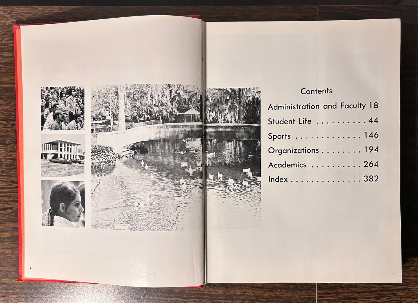 Vintage 1971 Louisiana State University at New Orleans Trident Yearbook (LSUNO)