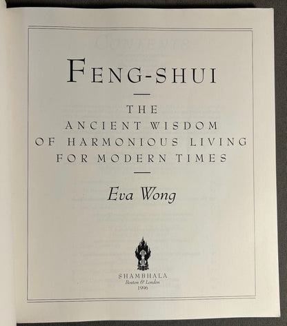 Vintage 1996 “Feng-Shui: The Ancient Wisdom of Harmonious Living for Modern Times” by Eva Wong Softcover Book