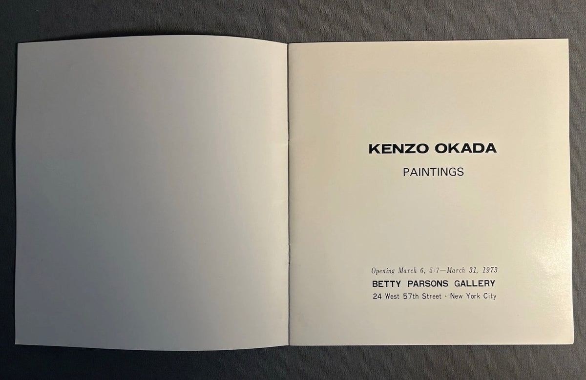 Vintage 1973 “Kenzo Okada: Paintings” Art Exhibition Catalog Softcover Book