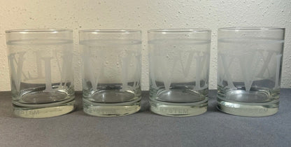 Set of 4 2017 Mignon Faget Ochsner Health System 75th Anniversary Lowball/Rocks Glasses