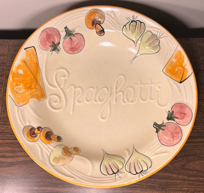 Vintage 1970’s American Los Angeles Potteries Mid Century Modern Ceramic Spaghetti Bowl (#510)