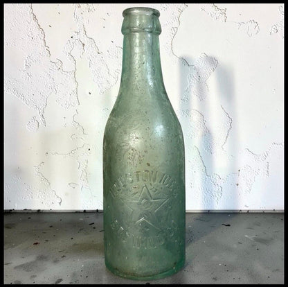 Early 20th Century American Houston Ice & Brewing Co. Aqua Glass Beer Bottle