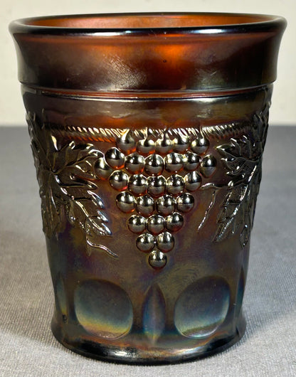 Early 20th Century American Northwood Amethyst Carnival Glass Grape and Cable Pattern Punch Cup