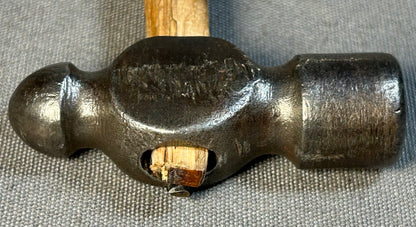 Vintage 1950’s American Fairmount Steel Head/Wooden Handle Ball Pein Hammer Tool