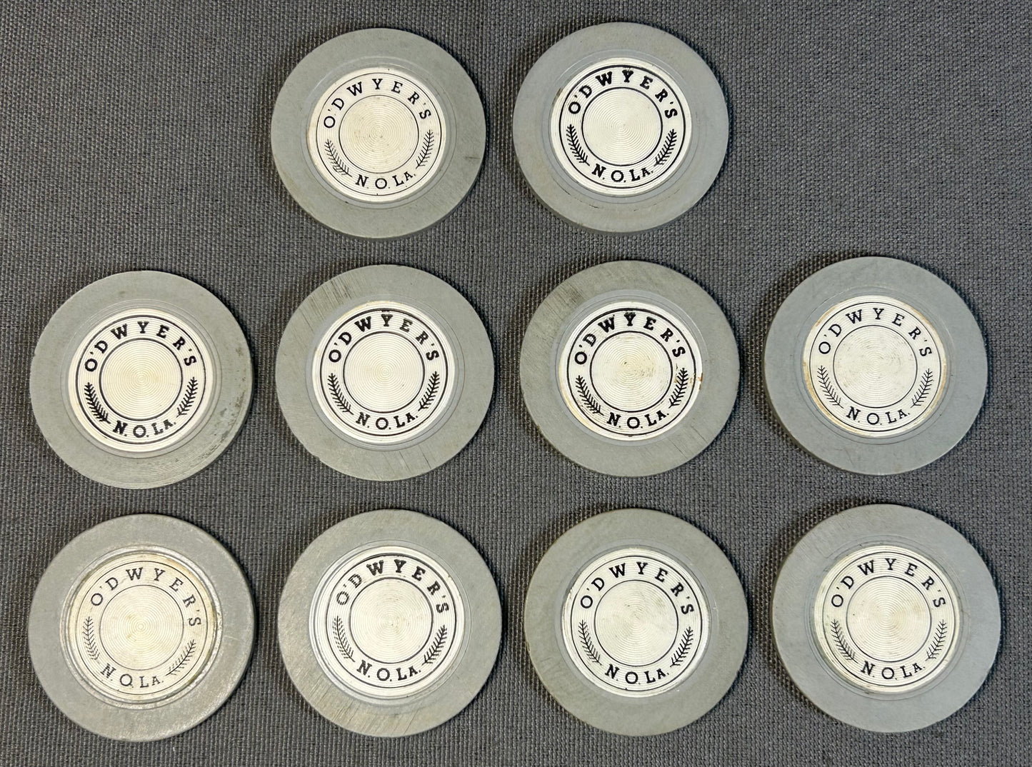 Vintage 1949-1951 American O’Dwyer’s Illegal Casino Gambling Club Non-Denominated Clay Roulette Chip (New Orleans/Jefferson, Louisiana)