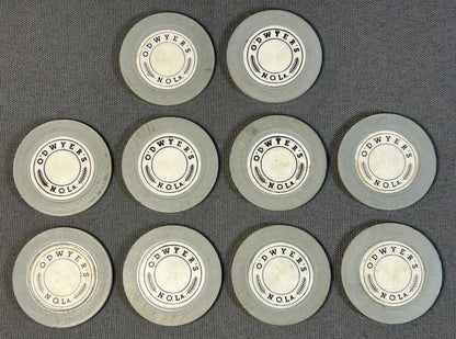 Vintage 1949-1951 American O’Dwyer’s Illegal Casino Gambling Club Non-Denominated Clay Roulette Chip (New Orleans/Jefferson, Louisiana)