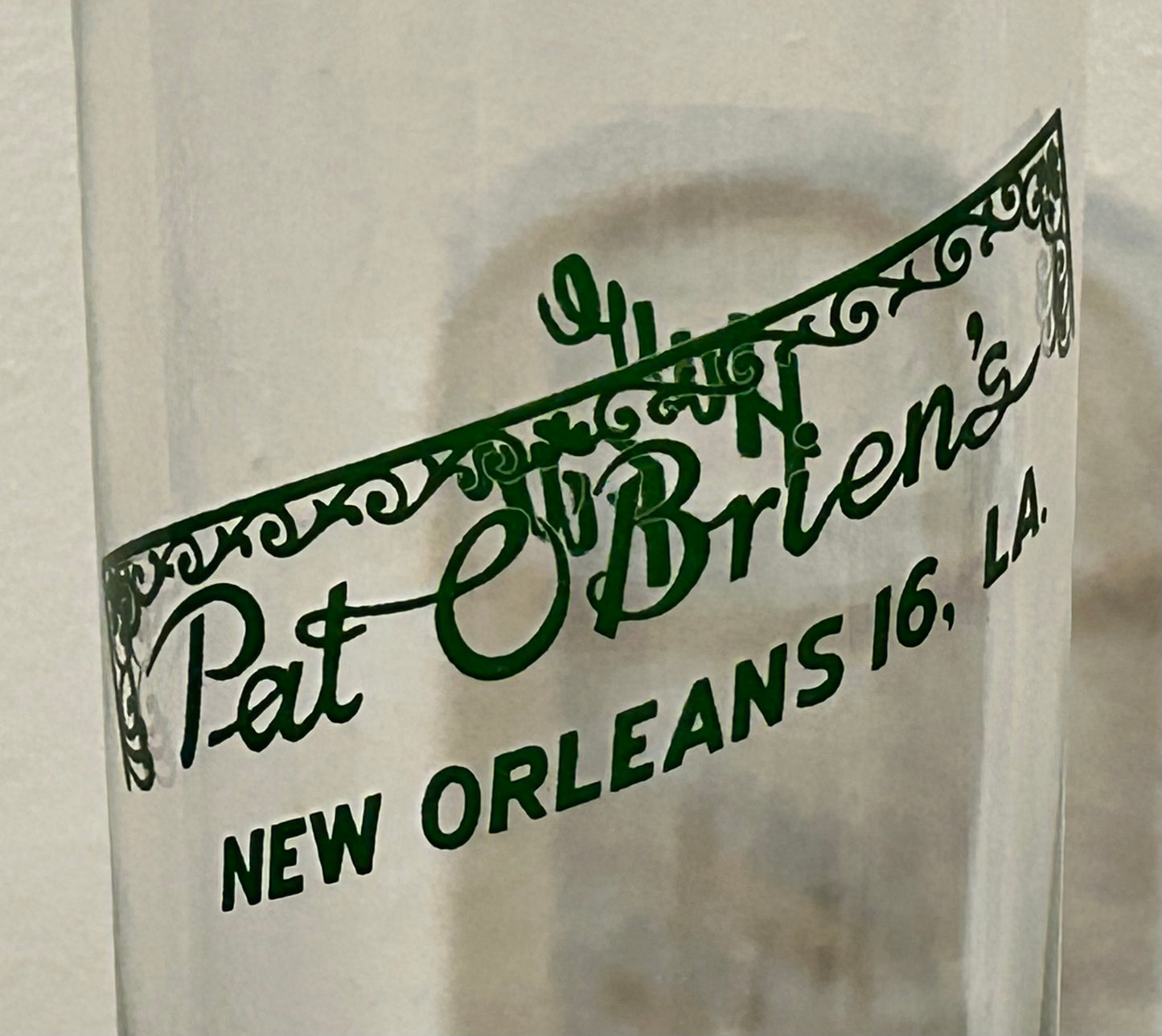 Vintage 1950’s Pat O’Brien’s New Orleans 16 Collins Glass