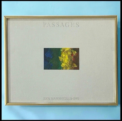 Vintage 1981 Ken Harshfield - “Passages” Contemporary Style Framed Acrylic Painting (American)