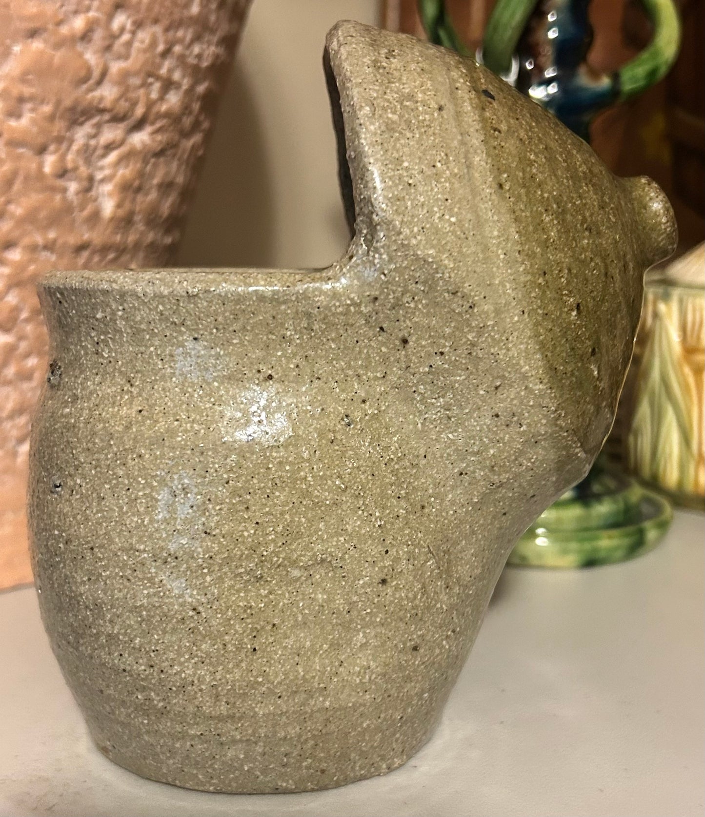 Vintage 1974 American Contemporary Kitschy Art Pottery Breast Boob Creamer Pitcher Signed Alwerth