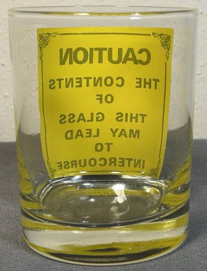 Vintage 1960’s American Mid Century Modern Novelty Adult Humor Lowball/Rocks Glass