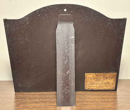1941-42 American New Jersey Registered Pharmacy Permit in Tin Metal Glass Front Display Frame