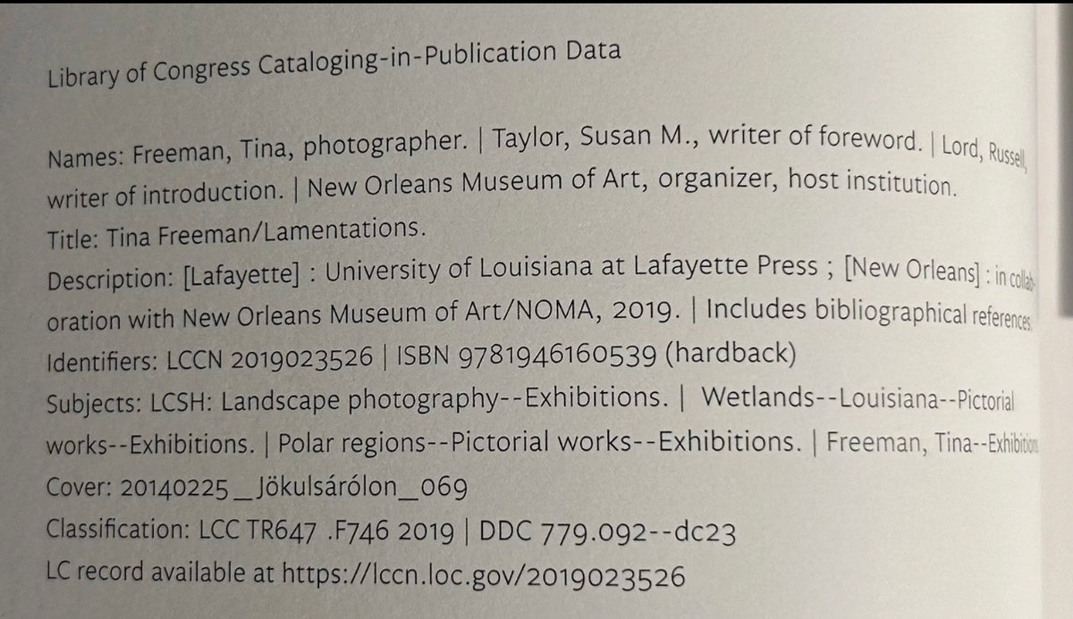 2019 “Lamentations” Tina Freeman New Orleans Museum of Art Exhibition Catalog Signed Hardcover Book