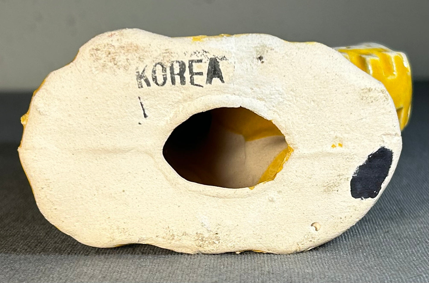 Vintage 1970’s Kitsch Novelty Goodyear Parody/Anti-Pollution Ceramic Figurine Made in South Korea