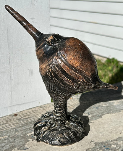 Vintage American 1971 Contemporary Style Kiwi Bird Clay Sculpture by Bernie Hill (Louisiana)