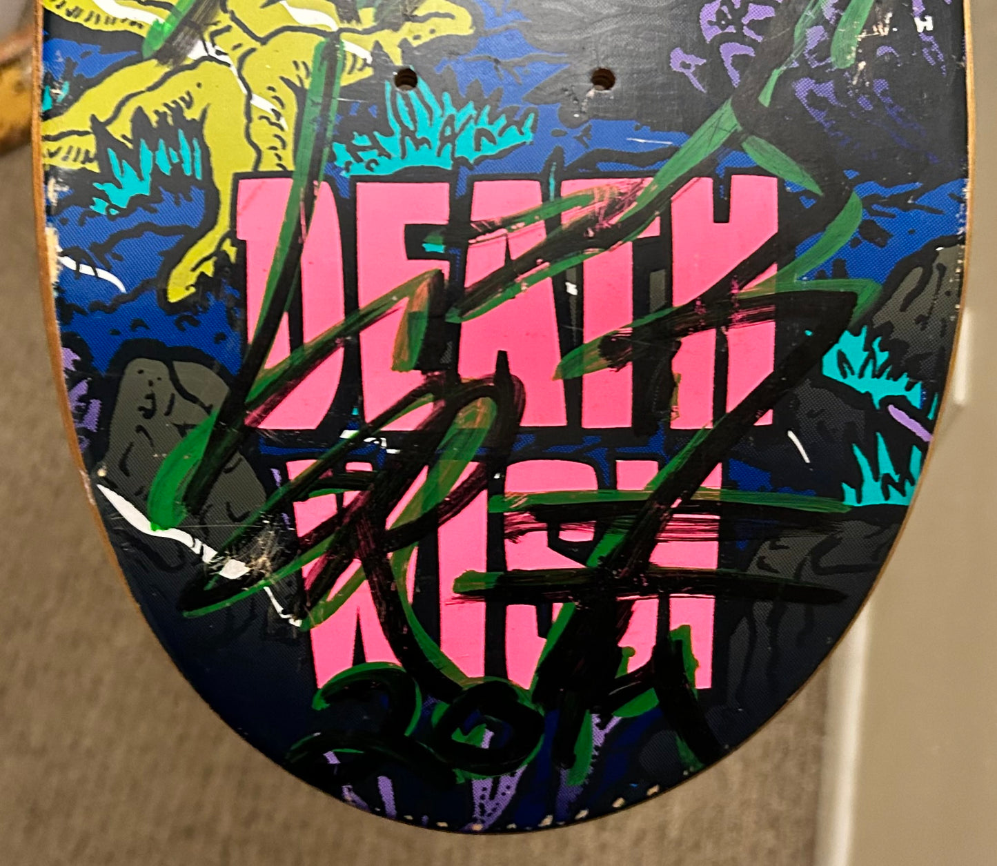 2014 Lizard King Death Wish Signed Ruins Skateboard Deck