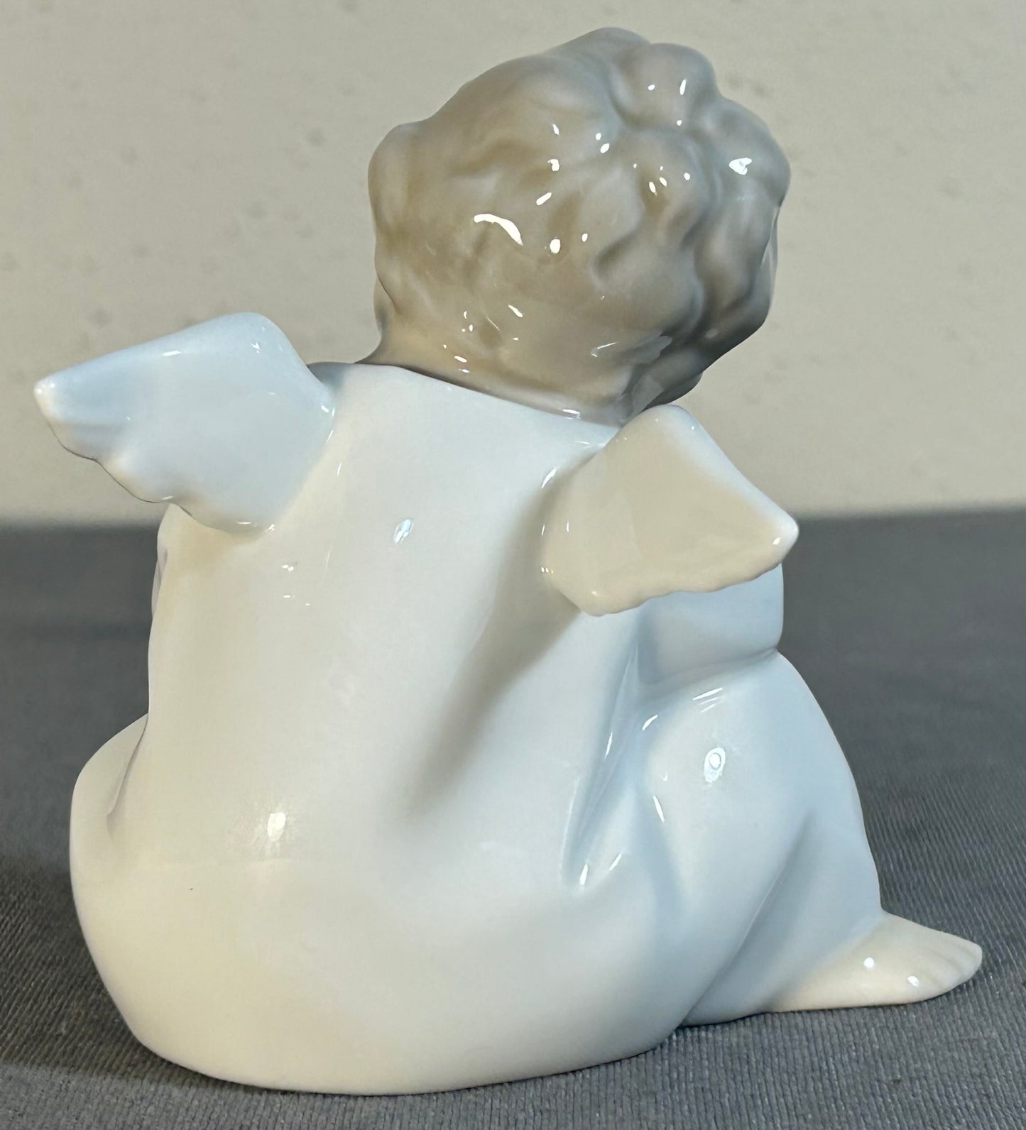 Vintage 1970’s Spanish Lladro Porcelain Angel Thinking Figurine (Retired)