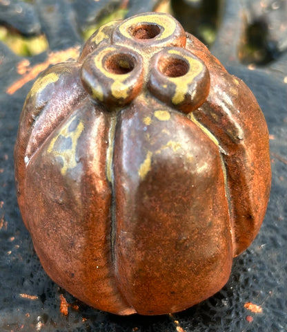 Vintage 1976 American Julie Larson Pottery Contemporary Style Weed Rock Pot Vessel