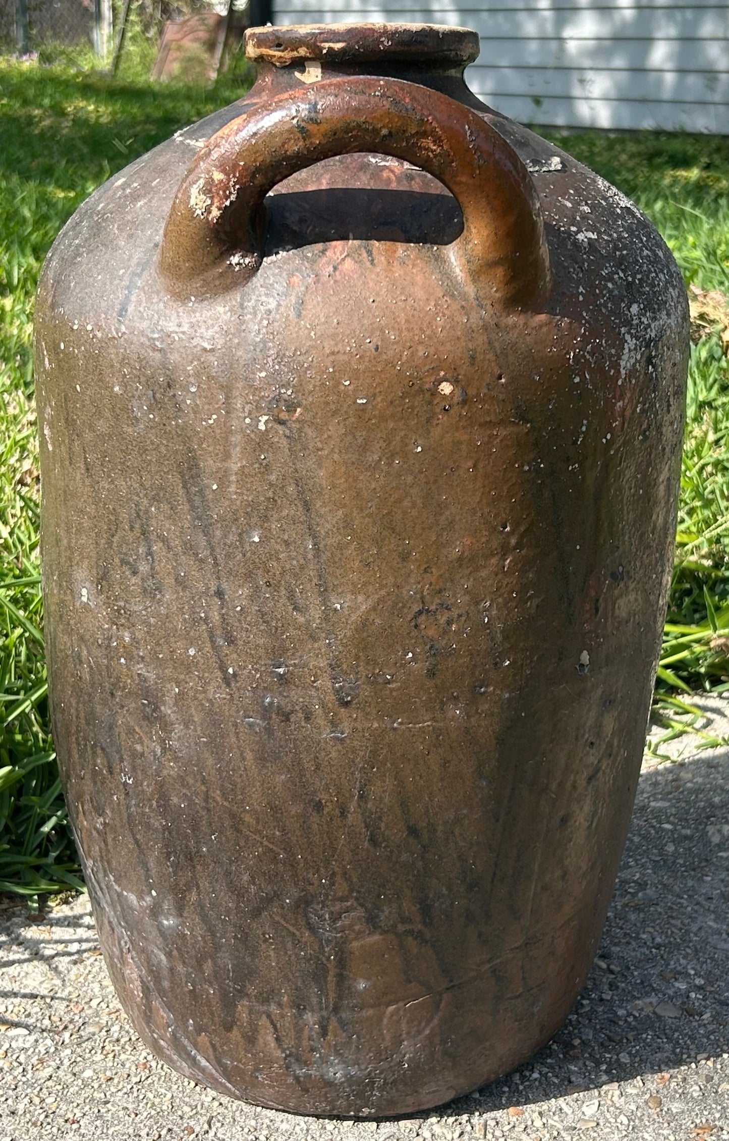 Late 19th Century American Southern Alkaline Glazed Stoneware 6 Gallon Storage Jar (Catawba Valley, North Carolina)