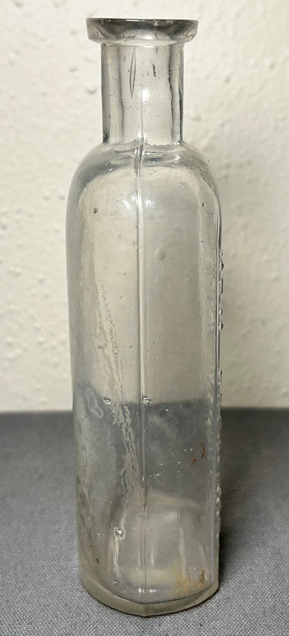 Circa 1900 American New Orleans Finlay Dicks & Co. Chillifuge Clear Glass Medicine Bottle