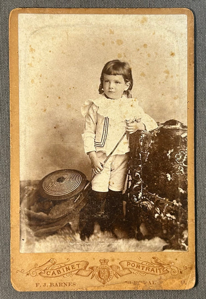 Lot of 4 Late 19th Century American Victorian Cabinet Card/Studio Print Portrait Photographs