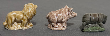 Lot of 6 Vintage 1982-1985 English Wade Porcelain Animals Series Whimsies