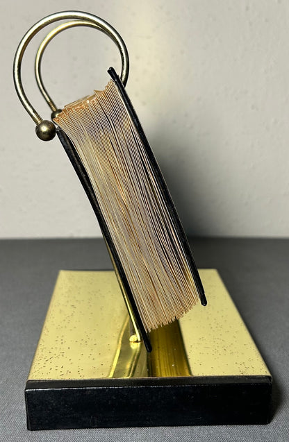 Vintage 1960’s American Hollywood Regency A & M Leatherlines Speckled Brass Photosphere 100 Flip Photo Album