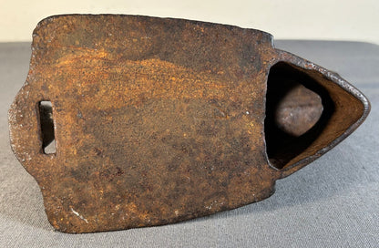 Mid 19th Century American Primitive Cast Iron Box Iron Handle and Latch Assembly