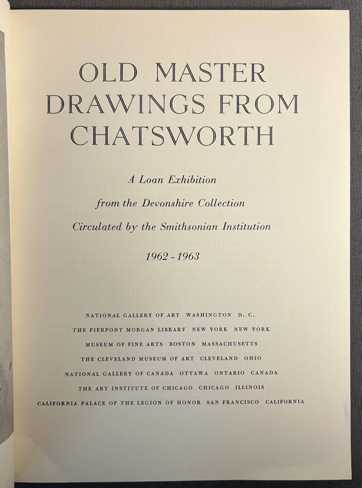Vintage 1962 “Old Master Drawings from Chatsworth: A Loan Exhibition from the Devonshire Collection” Art Museum Exhibition Catalog Softcover Book