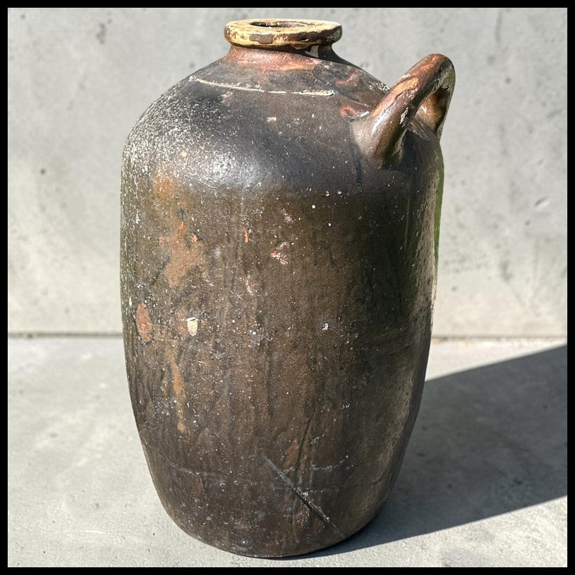 Late 19th Century American Southern Alkaline Glazed Stoneware 6 Gallon Storage Jar (Catawba Valley, North Carolina)